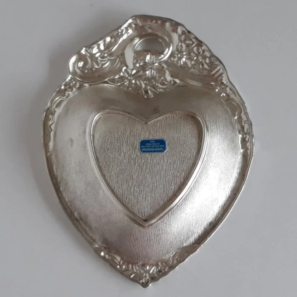silver heart dish tarnish-resistant, made in Japan